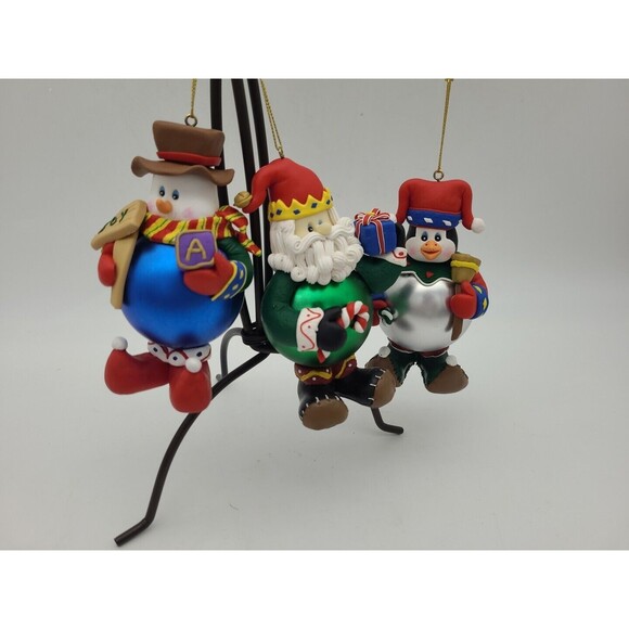 Lot 3 Special Times Collectible Gift Ornaments Penguin Snowman Santa New Boxed - Picture 5 of 15